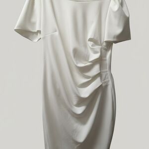 Calvin Klein Off-White Midi Dress